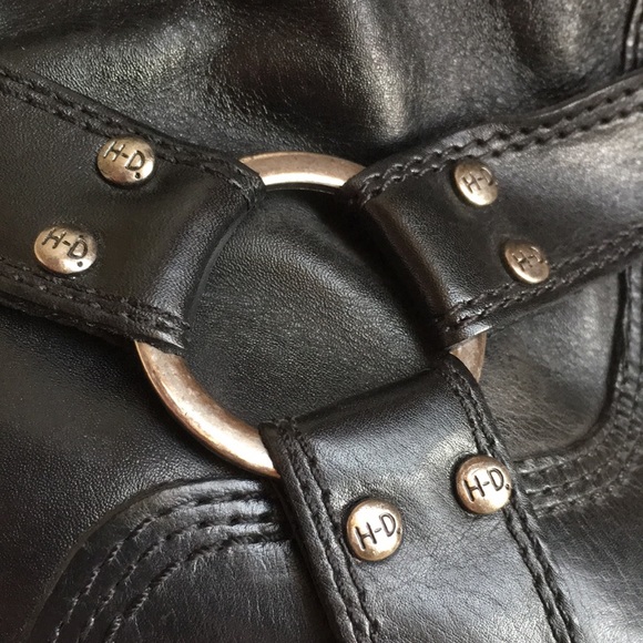 HARLEY DAVIDSON WOMEN BLACK BOOTS SIZE 9 - Picture 4 of 6